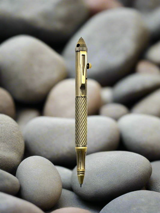 Retro Bolt Action Brass Ballpoint Pen