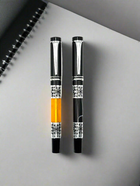 Designer Acrylic and Metal Rollerball Pen