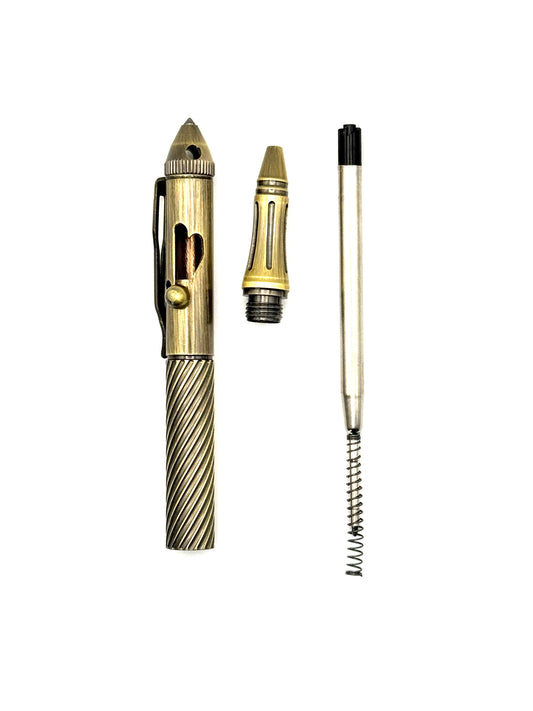 Retro Bolt Action Brass Ballpoint Pen